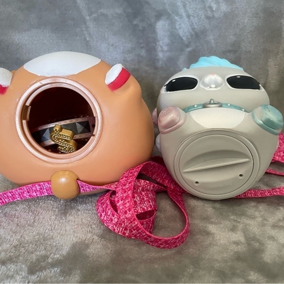 LOL Surprise Biggie Pets Coin Bank Backpacks Hop Hop Bunny Hammy Set - Picture 7 of 8